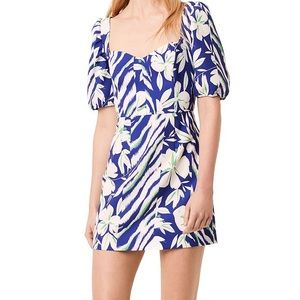 French connection berina whisper dress in clement blue